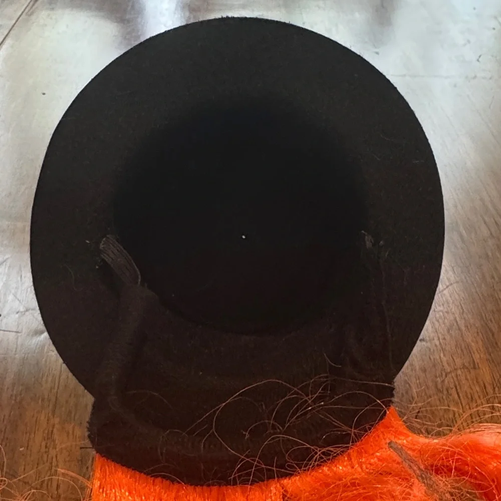 St Patrick  Leprechaun Green Glitter Dog Hat with Orange Beard